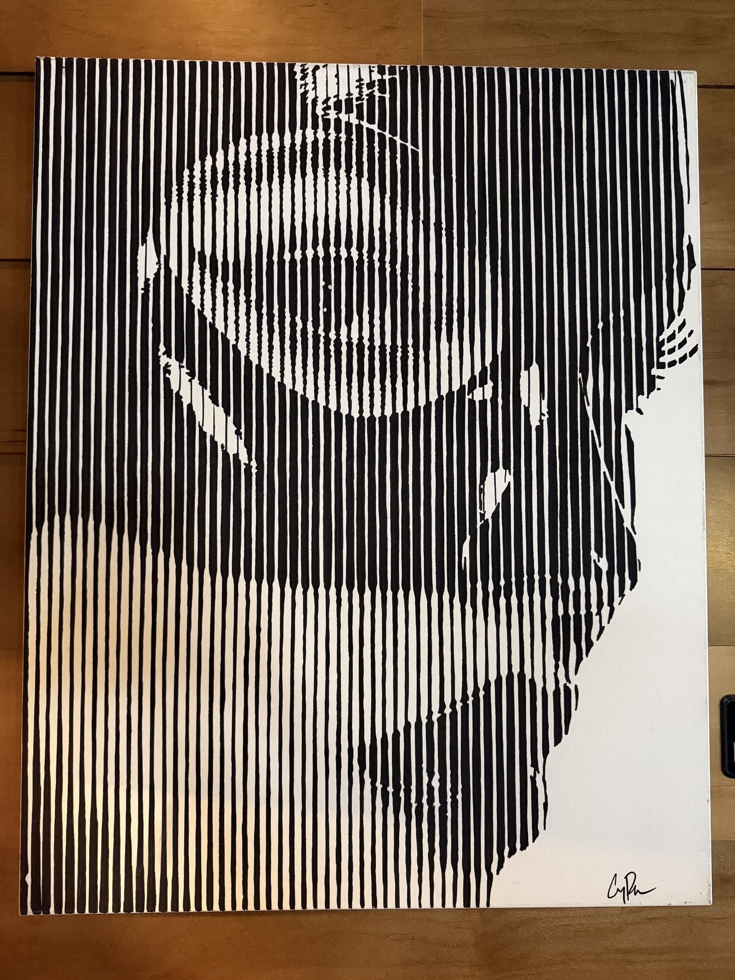 Catwoman by Cody Parker, currently displayed at Rusty Pelican Gallery.